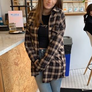 Pretty little thing plaid button down